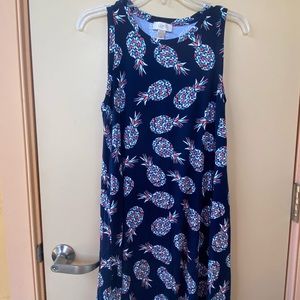 Loft M Super Cute Pineapple Swing Dress